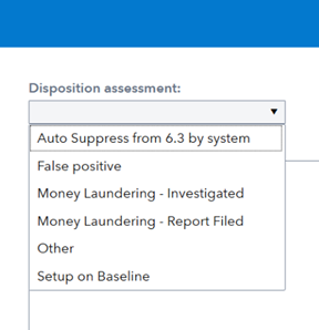 alphabetic list of dispositions