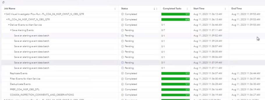 Save an alerting event data batch