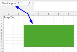 shows empty Excel Range