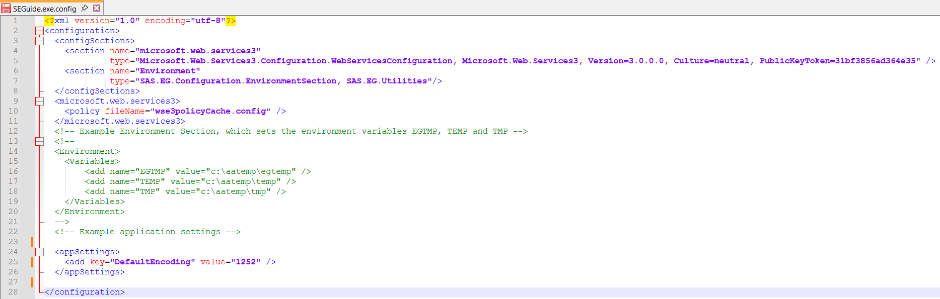 Added appSettings DefaultEncoding to the SAS Enterprise Guide 8.6 SEGuide.exe.config