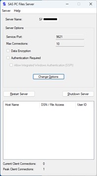 shows interactive PC FILES SERVER window